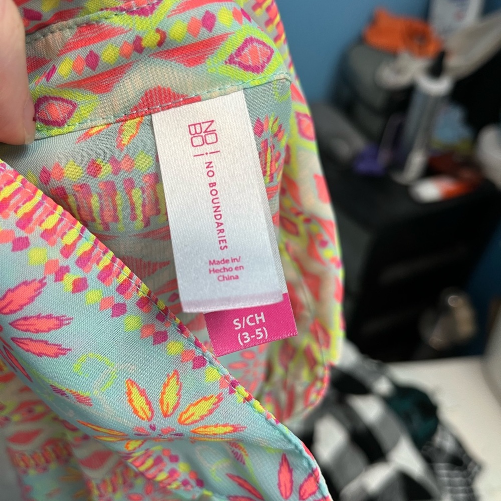 Shear multi colored button down - Picture 2 of 4